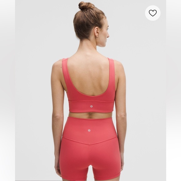 Lululemon Align V Neck Bra Light Support Size 4 A/B Cup Desert Red 30633 - Picture 2 of 11